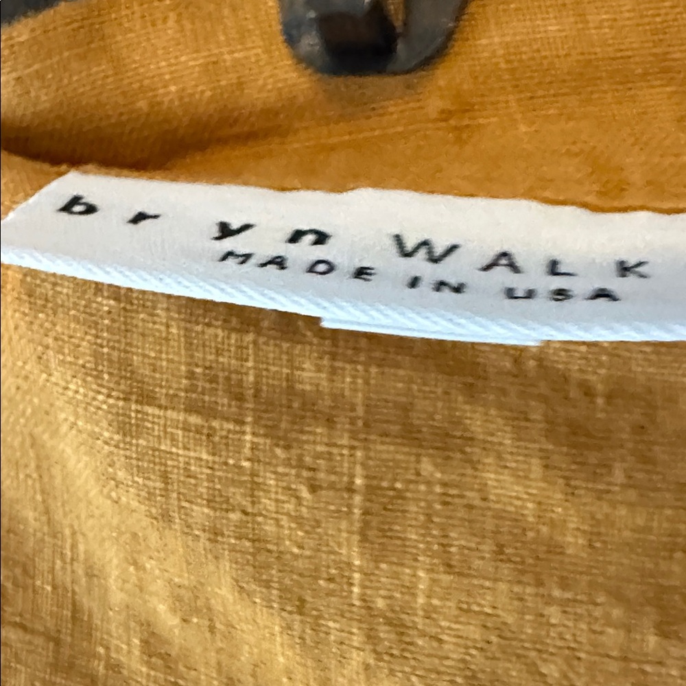 bryn Walker 2 pc  vest and lantern-Leg Linen Pants in Mustard Gold - Picture 2 of 4